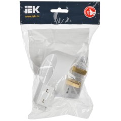 Вилка Впл10-К 32А разборная для плиты с заземл. бел. IEK EVP10-032-K01