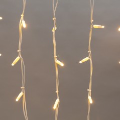 Гирлянда светодиодная "Айсикл" (бахрома) 5х0.7м 152LED тепл. бел. 12Вт IP67 провод бел. каучук (нужен шнур питания 315-001) Neon