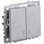 Выключатель 2-кл. СП BRITE ВС10-2-1-БрА 10А с индик. механизм алюм. IEK BR-V20-1-10-K47