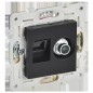 Розетка двойная TV+RJ45 кат.5E SKANDY SK-A14Bl черн. IEK SK-AK20-1-K02