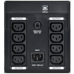 Источник бесперебойного питания ELECTRA ET 1кВ.А/0.6кВт с АКБ 2х7А.ч USB ITK EET-1000VA-1-002