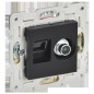 Розетка двойная TV+RJ45 кат.6E SKANDY SK-A15Bl черн. IEK SK-AK20-2-K02 Розетка двойная TV+RJ45 кат.6E SKANDY SK-A15Bl черн. IEK SK-AK20-2-K02