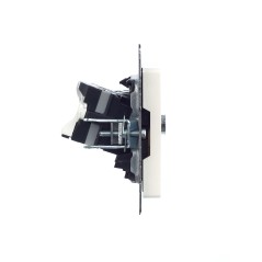 Розетка компьютерная + телевизионная 2-м Brite РТВ/РК12-БрЖ RJ45 кат.5E + TV механизм жемчуж. IEK BR-AK20-1-K36