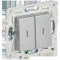 Выключатель 2-кл. SKANDY 10А SK-V09S с индикацией серебр. IEK SK-V20-1-10-K23