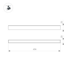 Заглушка SL-SLIM20-H20 BLACK с отверстием пластик (комплект) Arlight 047637