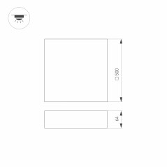 Светильник IM-QUADRO-EMERGENCY-3H-S500x500-54W Warm3000 (WH 120 deg 230В) (IP40 металл) Arlight 041042