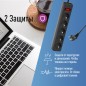 Удлинитель с сетевым фильтром 5х3м с заземл. 10А IP20 2.2кВт ПВС 3х0.75 с выкл. с индикатором сети черн. КОСМОС FKsm3m-5g(B) Удлинитель с сетевым фильтром 5х3м с заземл. 10А IP20 2.2кВт ПВС 3х0.75 с выкл. с индикатором сети черн. КОСМОС FKsm3m-5g(B)