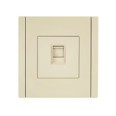 Розетка компьютерная RJ45 кат.5E FORTE@PIANO FP432 ваниль IEK FP-K10-1-K10