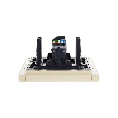 Розетка компьютерная RJ45 кат.5E FORTE@PIANO FP432 ваниль IEK FP-K10-1-K10
