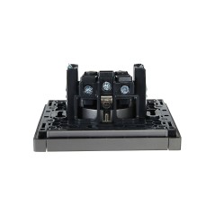 Розетка СП FORTE@PIANO FP516 16А с заземл. без защ. шторок винт. крепл. сталь IEK FP-R11-16-K46