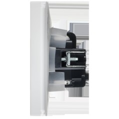 Розетка СП FORTE@PIANO 16А IP44 FP221 с заземл. защ. шторки с крышкой винт. крепл. бел. IEK FP-R16-16-44-K01