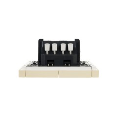 Выключатель проходной 2-кл. СП FORTE@PIANO 10А FP408 с индикацией ваниль IEK FP-V22-1-10-1-K10