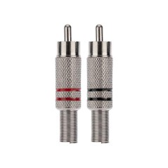 Разъем штекер RCA металл пайка ZN черн./красн. PROCONNECT 14-0405-4