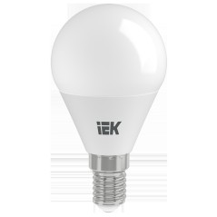 Лампа светодиодная Eco G45 5Вт шар 3000К тепл. бел. E14 450лм 230-240В IEK LLE-G45-5-230-30-E14
