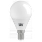 Лампа светодиодная Eco G45 5Вт шар 4000К нейтр. бел. E14 450лм 230-240В IEK LLE-G45-5-230-40-E14