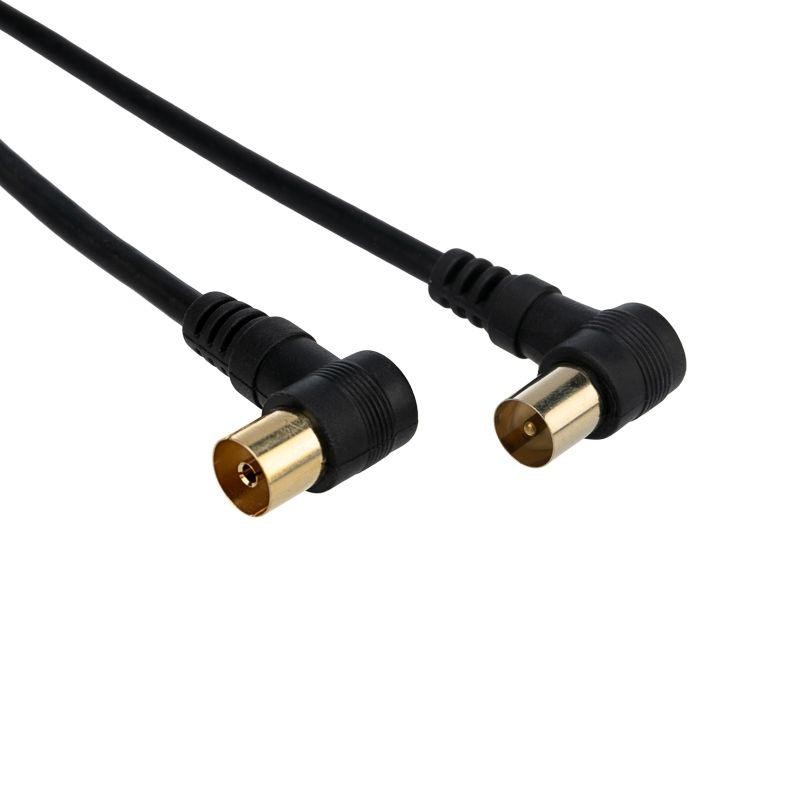 Шнур TV Plug - TV Jack 5м угловой черн. Rexant 18-0015