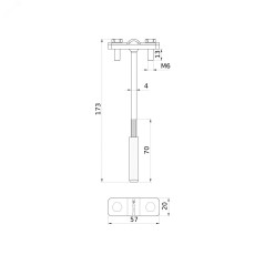 Держатель фасадный 160мм DKC ND2305