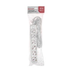 Удлинитель 6х3м с заземл. STANDARD 3х1кв.мм бел. Rexant 13-4044