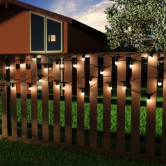 Гирлянда для сменных ламп Белт Лайт Holiday 10 ламп 8м черн. IP65 GAUSS HL070