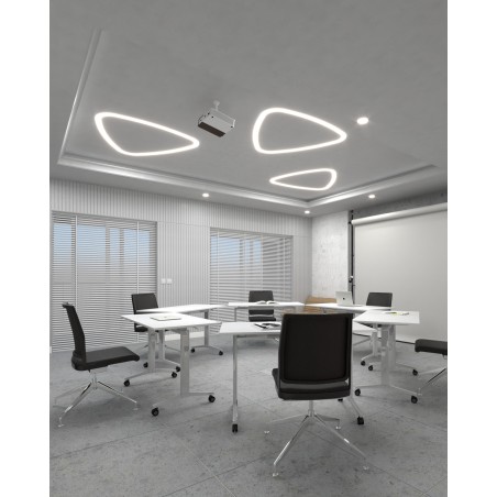 Светильник светодиодный RVE-LBX-HOLE-LITUS-946-VG 70Вт 4000К 946х901х80мм S50мм треугольник рело закругл. с отверст. встраив. по