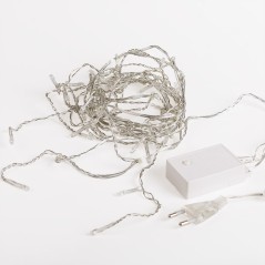 Гирлянда светодиодная "Айсикл" (бахрома) 1.8х0.5м 48LED мультиколор 4.1Вт 230В IP20 провод прозр. Neon-Night 255-019