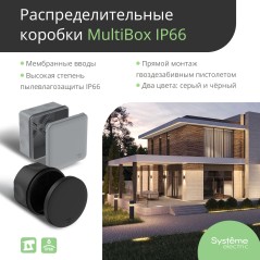 Коробка распределительная MultiBox IP66 d80х50 DIY (со стикером) сер. SE IMT351951