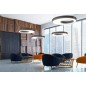 Светильник светодиодный Cosmo excentric 1200х115 65Вт 3000К подвесной с опаловым рассеив. RAL9005 черн. муар диммер DALI VARTON 