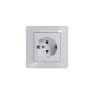 Розетка 1-м СП Glossa 16А IP20 с заземл. механизм бел. SE GSL000143