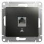 Розетка компьютерная 1-м Glossa RJ45 кат.5E механизм антрацит SE GSL000781K Розетка компьютерная 1-м Glossa RJ45 кат.5E механизм антрацит SE GSL000781K