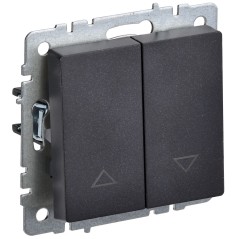 Выключатель жалюзи СП BRITE ВС10-1-5-БрЧ 10А механизм черн. IEK BR-V15-0-10-K02