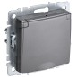 Розетка BRITE РСбш10-3-44-БрС 16А IP44 с заземл. защ. шторки с крышкой механизм сталь IEK BR-R16-16-44-K46