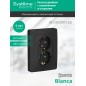 Розетка 2-м СП Blanca 16А IP20 250В с заземл. защ. шторки антрацит SE BLNRS001126