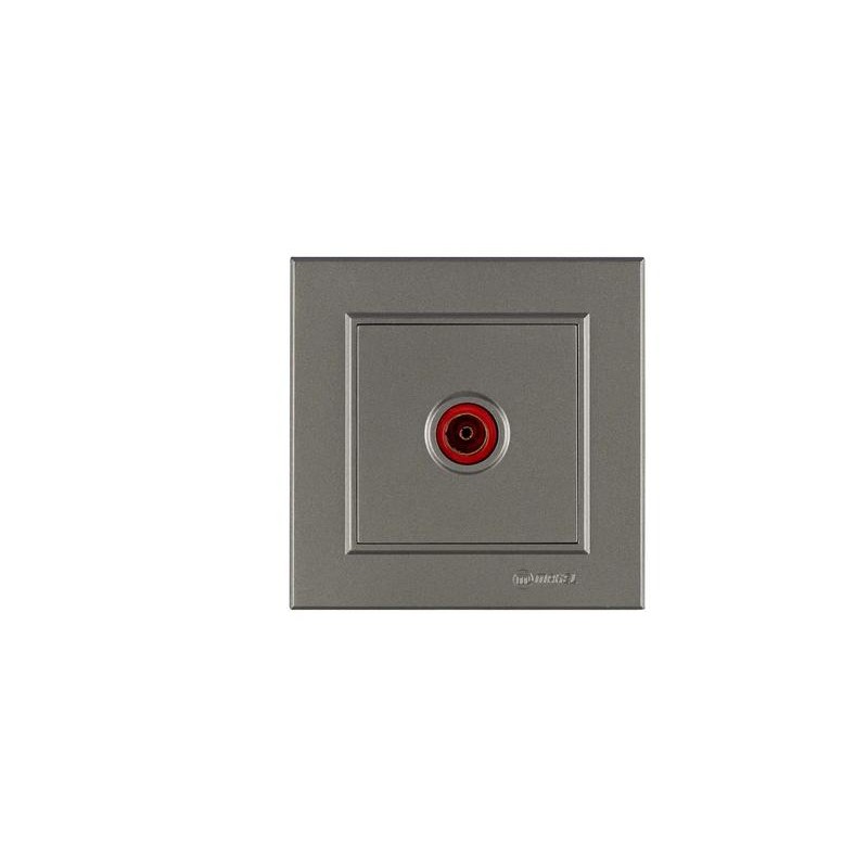 Розетка телевизионная проходная TV СП Karea 16А IP20 зел. Makel 56052007 Розетка телевизионная проходная TV СП Karea 16А IP20 зел. Makel 56052007