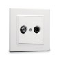 Розетка телевизионная оконечная TV/SAT Karea 1дБ Makel 56001098