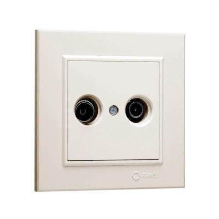 Розетка телевизионная оконечная TV/R СП Karea IP20 1.5дБ крем. Makel 56010065