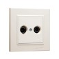 Розетка телевизионная оконечная TV/R СП Karea IP20 1.5дБ крем. Makel 56010065