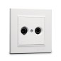 Розетка телевизионная проходная TV/R СП Karea IP20 7дБ бел. Makel 56001060