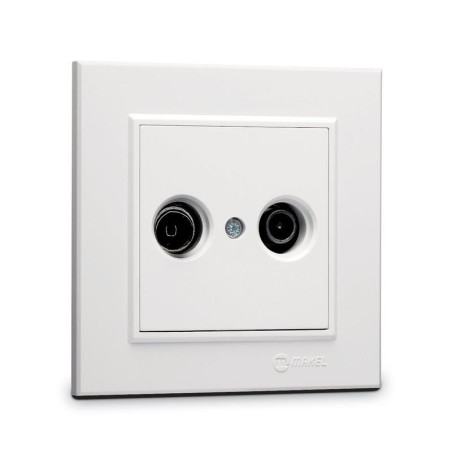 Розетка телевизионная оконечная TV/R СП Karea IP20 1.5дБ бел. Makel 56001065