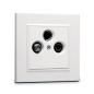 Розетка телевизионная проходная TV/R/SAT СП Karea IP20 4дБ бел. Makel 56001067