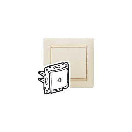 Розетка телевизионная оконечная TV СП Valena 10дБ механизм сл. кость (DIY-упак.) Leg 695617