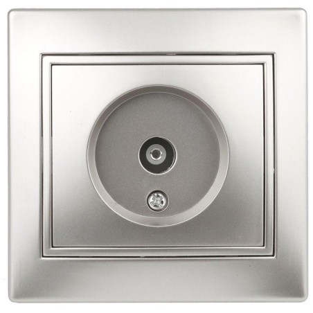 Розетка телевизионная одиночная TV СП Plano 1-301-03 IP20 алюм. Intro Б0030078
