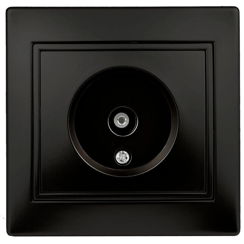 Розетка телевизионная одиночная TV СП Plano 1-301-05 IP20 антрацит Intro Б0044573