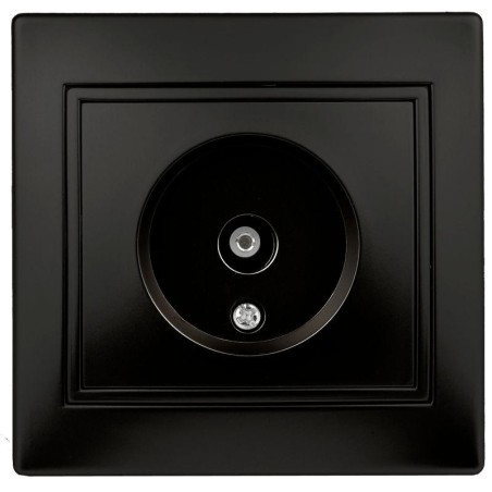 Розетка телевизионная одиночная TV СП Plano 1-301-05 IP20 антрацит Intro Б0044573