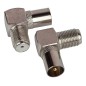 Переходник Simple RS-A04 гнездо F-штекер TV угловой ЭРА Б0048297 Переходник Simple RS-A04 гнездо F-штекер TV угловой ЭРА Б0048297