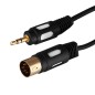 Шнур DIN 5PIN Plug - 3.5мм Stereo Plug 1.5М (GOLD) Rexant 17-2502 Шнур DIN 5PIN Plug - 3.5мм Stereo Plug 1.5М (GOLD) Rexant 17-2502