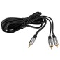 Шнур 3.5 Stereo Plug - 2RCA Plug 3м (GOLD) металл Rexant 17-4224 Шнур 3.5 Stereo Plug - 2RCA Plug 3м (GOLD) металл Rexant 17-4224