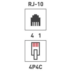 Джек тел. 4P-4C (уп.100шт) PROCONNECT 05-1001-3