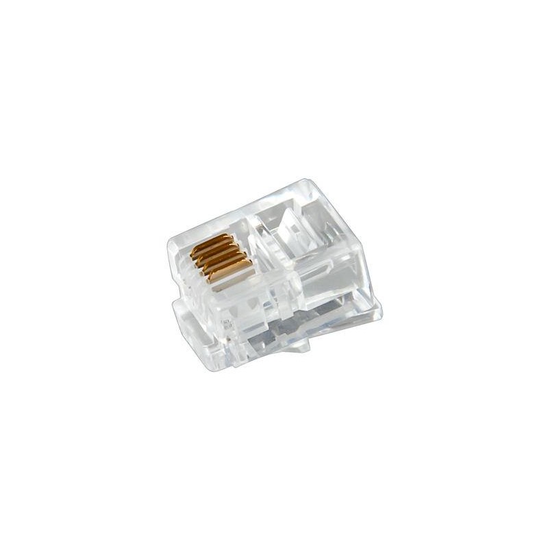Разъем телефонный RJ-14 6P4C (уп.100шт) Rexant 05-1012 Разъем телефонный RJ-14 6P4C (уп.100шт) Rexant 05-1012