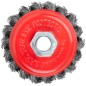 Корщетка-чашка гайка М14 стальная витая проволока 75мм FIT 39467