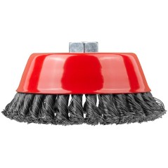 Корщетка-чашка гайка М14 стальная витая проволока 150мм FIT 39470